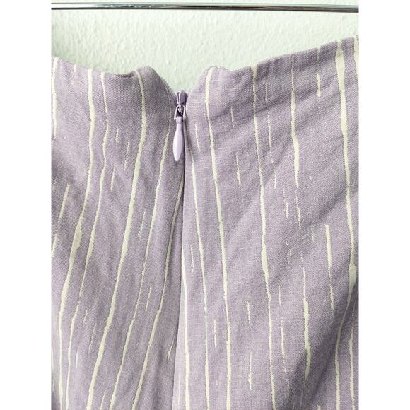 Bogdar Womens Size Large Flared Pants Purple White Striped Cotton Pull On - Picture 9 of 13